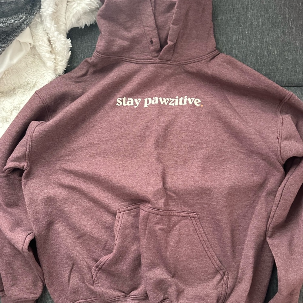 PAWZ Maroon Hoodie - Stay Pawzitive